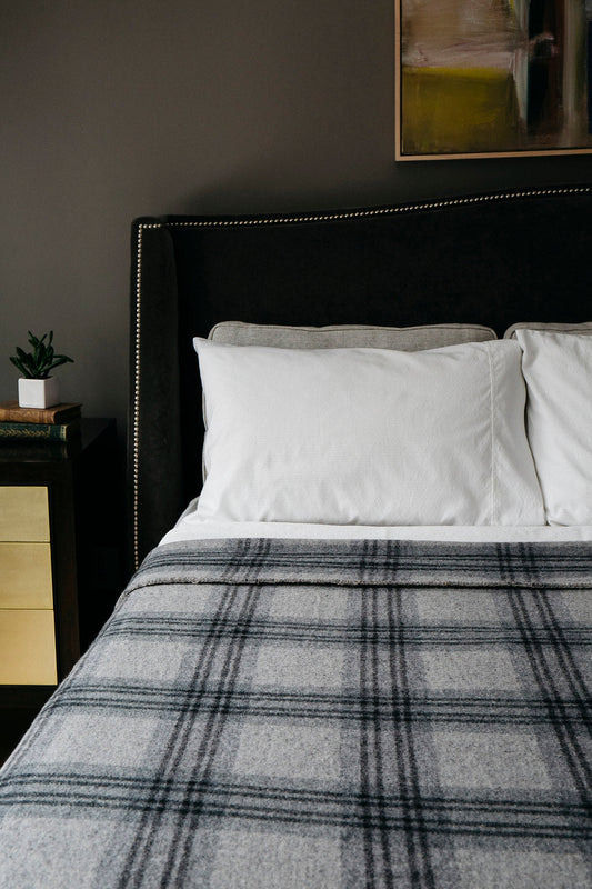 Merino Wool Blanket - Plaid